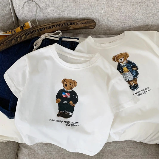 2025 Summer New Children Cotton T-shirt Cute