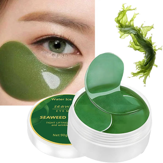 60 Pc Seaweed + Hyaluronic Acid Eye Masks – Collagen Gel Patches for Dark Circles, Puffiness & Anti‑Aging