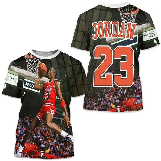 25_26 Hot Sale Fashion Michael J-Jordan Basketball - N-nbaT T-shirt Art Gift Short Sleeve Oversize Kawaii HD Painting Cat Cart